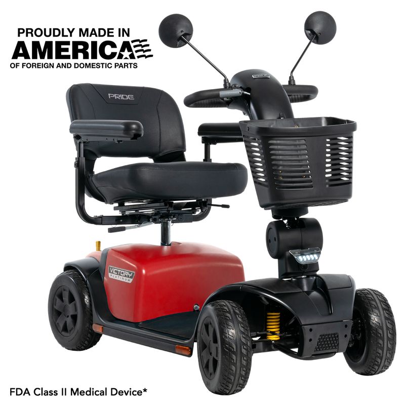 Victory 10 Platinum - 4 Wheel Scooter - Red