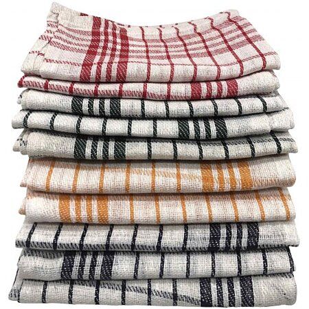 Set d'essuie-tout en coton multicolore 10 pièces - 40x60cm