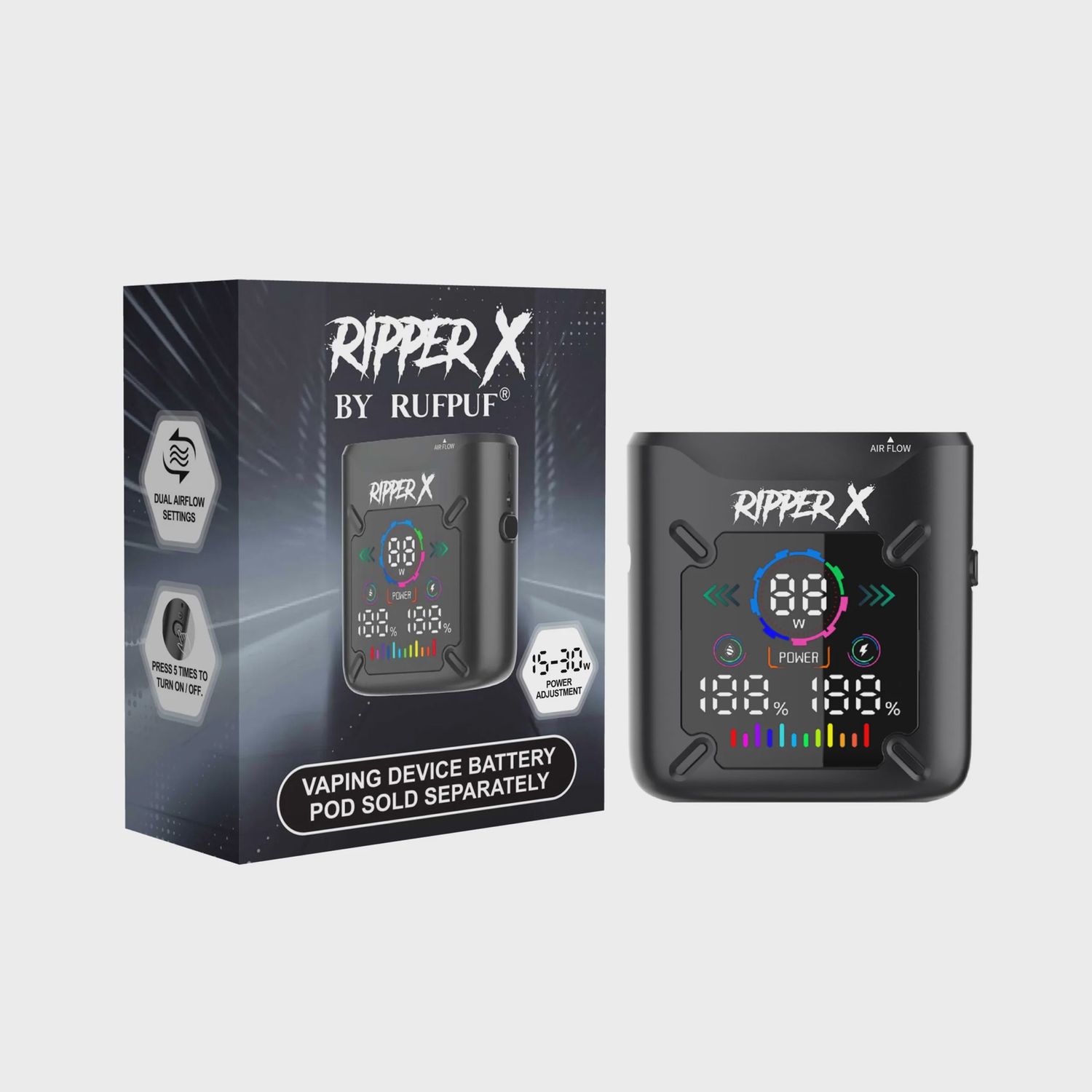 Ripper X Battery, Colour: Metallic Black