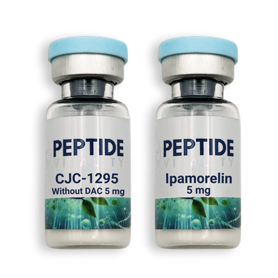 LEAN &amp; MEAN STACK: CJC-1295 No DAC 5 mg + Ipamorelin 5 mg - UNBLENDED- 10 MG TOTAL, By PEPTIDE VITALITY