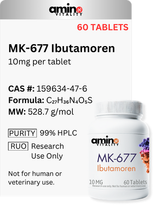 MK-677 Ibutamoren 10 mg x 60 Tablets, 600 mg Total