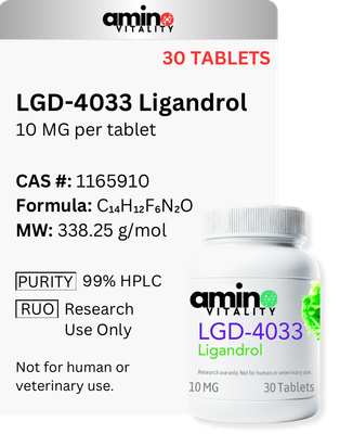 LGD-4033 Ligandrol 10 mg x 30 Tablets, 300 mg Total