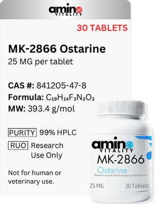 MK-2866 Ostarine 25 mg x 30 Tablets, 750 mg Total