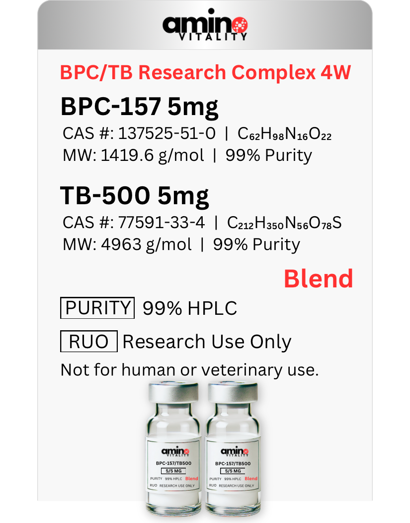 BPC/TB RESEARCH COMPLEX 4W- BPC-157 / TB-500  20 MG BLEND - 20 MG TOTAL