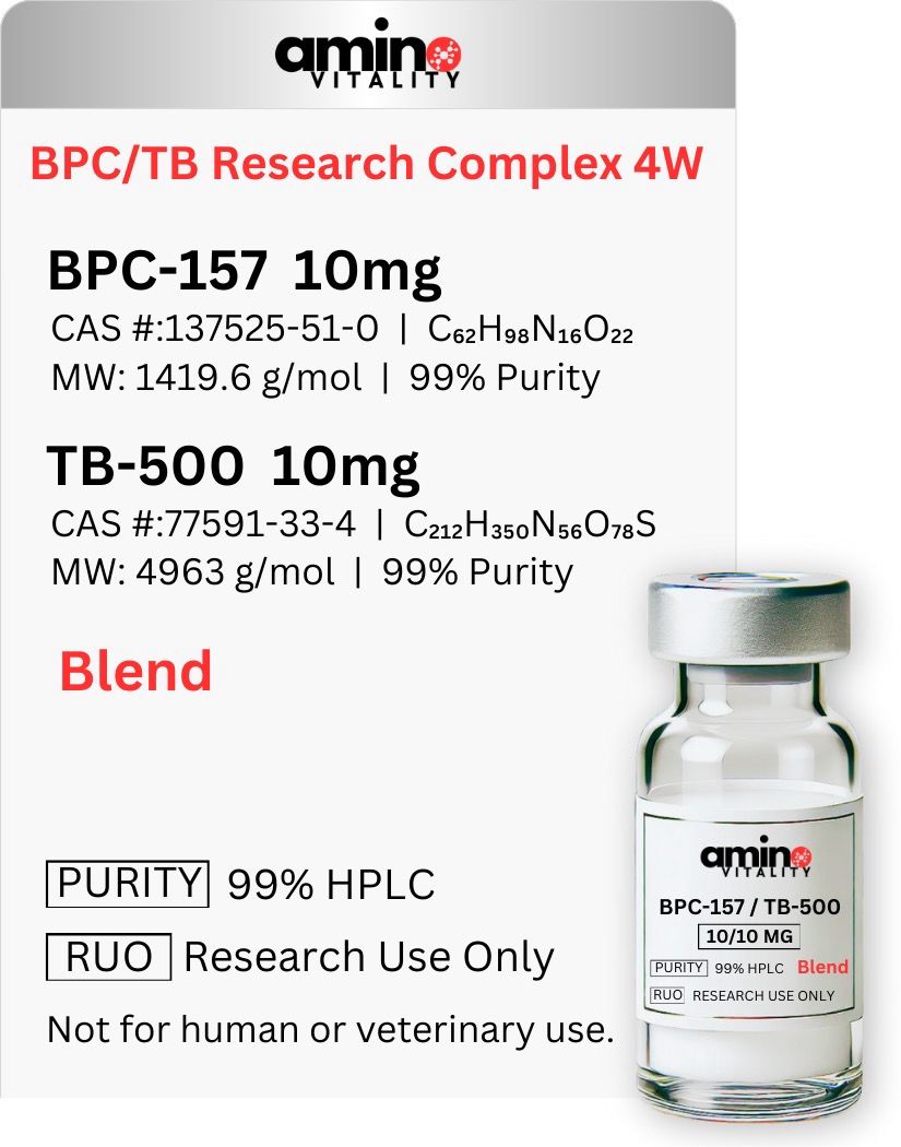 BPC/TB RESEARCH COMPLEX 4W- BPC-157 / TB-500  20 MG BLEND - 20 MG TOTAL