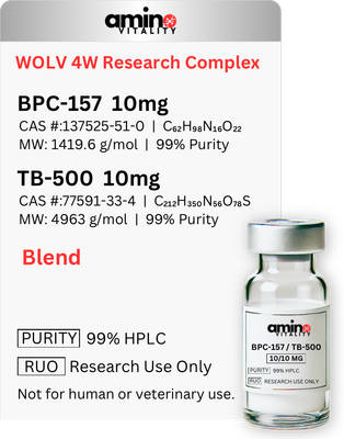 WOLV 4W RESEARCH COMPLEX - (1) BPC-157 / TB-500 20 MG BLEND, 20 MG TOTAL