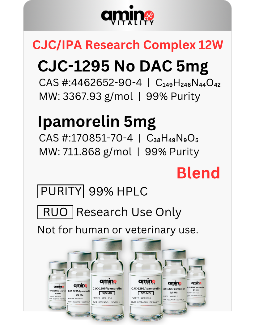 CJC/IPA Research Complex 12W 60 MG - (6) CJC-1295 Without DAC / Ipamorelin 10 MG Blend