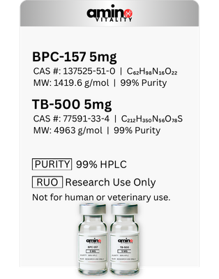BPC 157 5 MG + TB 500 5 MG - NOT BLENDED - 10 MG TOTAL