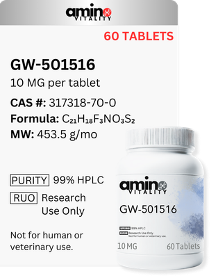 GW-501516 10 mg x 60 Tablets, 600 mg Total