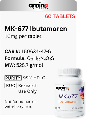 MK-677 Ibutamoren 10 mg x 60 Tablets, 600 mg Total