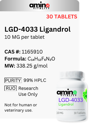 LGD-4033 Ligandrol 10 mg x 30 Tablets, 300 mg Total LGD-4033 Ligandrol 10 mg x 30 Tablets, 300 mg Total