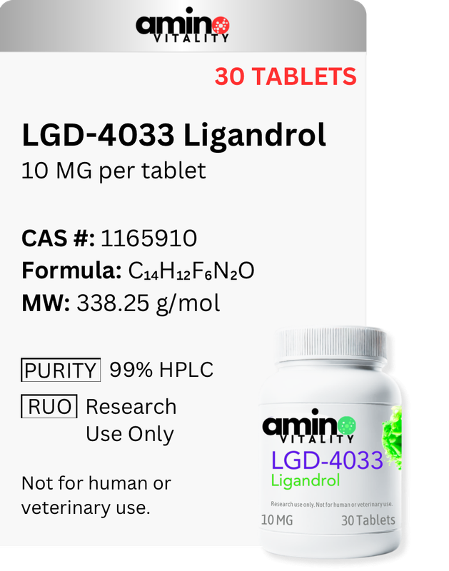 LGD-4033 Ligandrol 10 mg x 30 Tablets, 300 mg Total