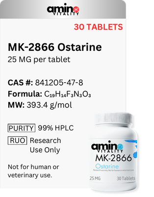 MK-2866 Ostarine 25 mg x 30 Tablets, 750 mg Total