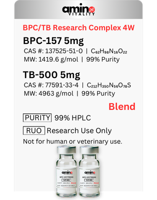 BPC/TB RESEARCH COMPLEX 4W- BPC-157 10MG / TB-500 10MG - 20 MG BLEND - 20 MG TOTAL