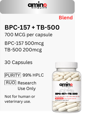 BPC 157 500 mcg + TB 500 200 mcg Blended Capsules - 700 mcg total