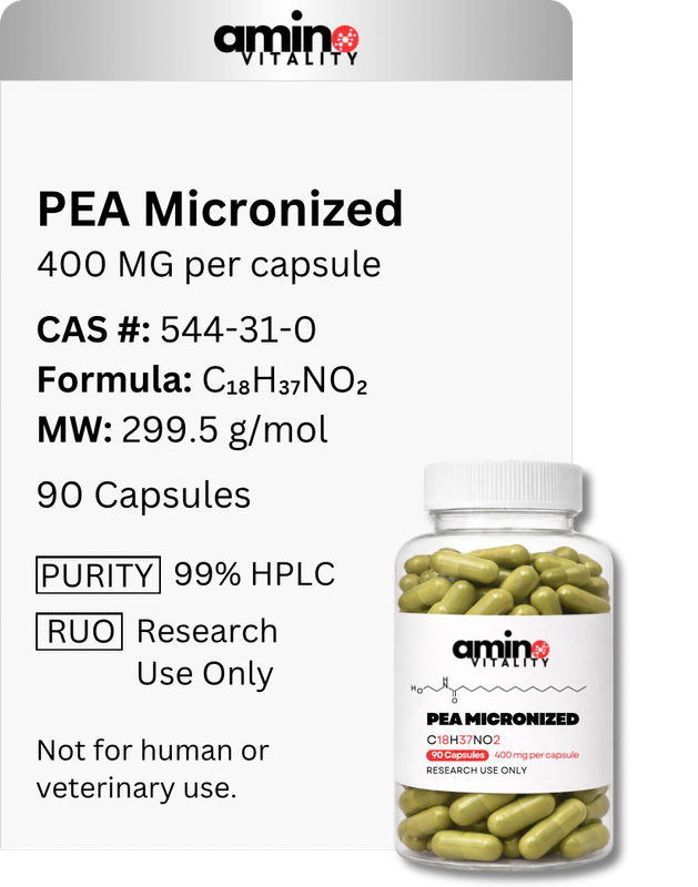 PEA Micronized 400 mg (Palmitoylethanolamide)