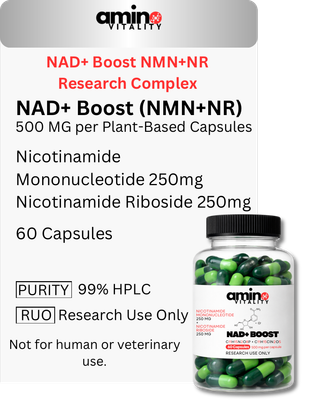 NAD+ Boost NMN+NR Research Complex - 500mg (Plant-Based Capsules)