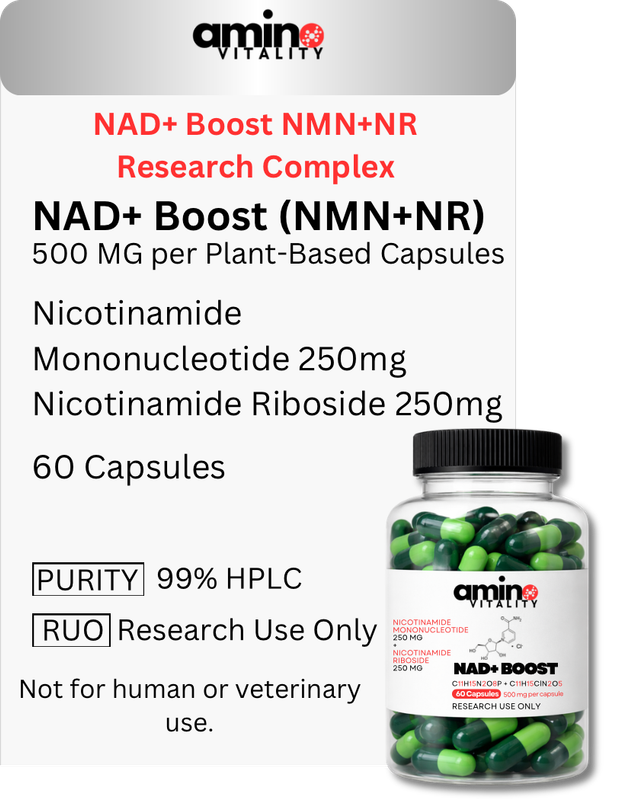 NAD+ Boost NMN+NR Research Complex - 500mg (Plant-Based Capsules)