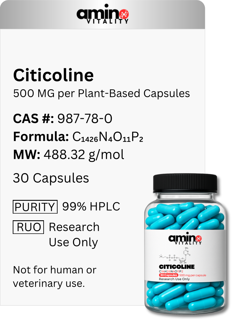 Citicoline 500 mg (Plant-Based Capsules)