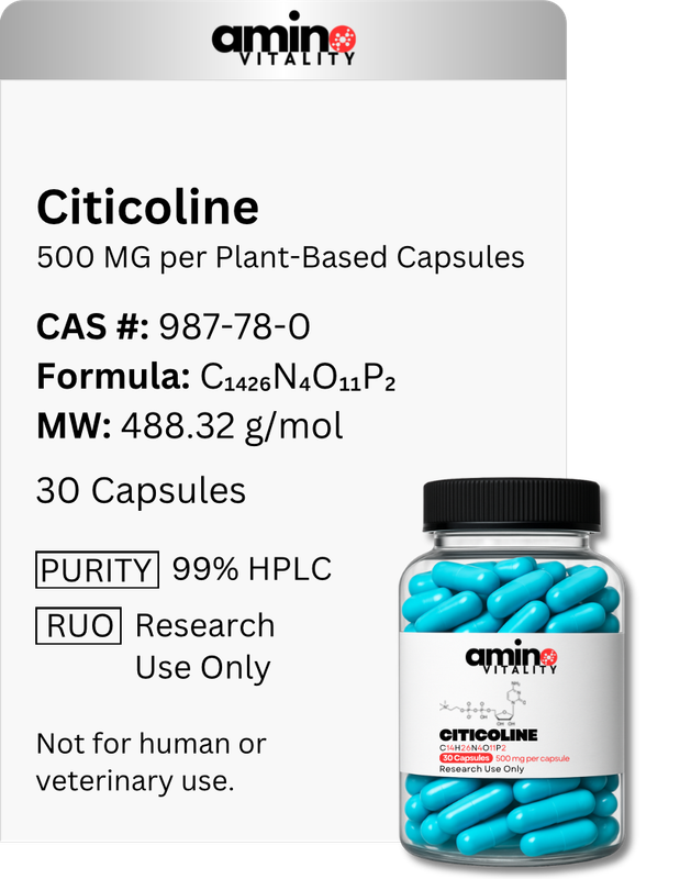 Citicoline 500 mg (Plant-Based Capsules)