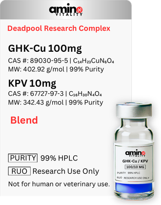 Deadpool Research Complex 4w 110 MG - GHK-Cu 100 MG + KPV 10 MG Blend - 110 MG Total