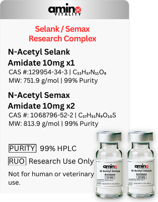 N-Acetyl SELANK Amidate 10mg + N-Acetyl SEMAX Amidate 10mg