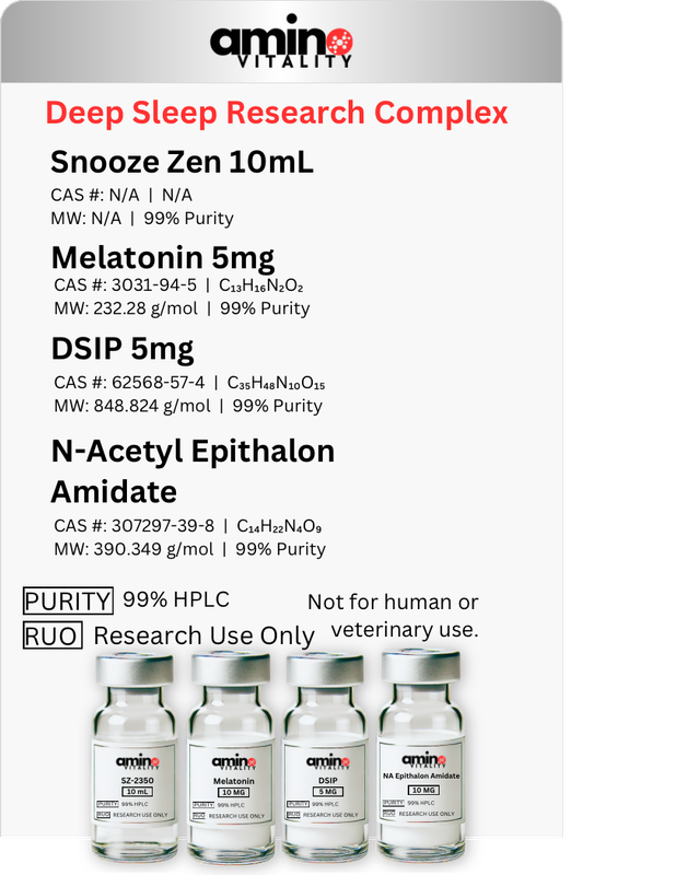 Circadian Research Complex - Melatonin 10mg + DSIP 5mg + NA Epithalon Amidate 10mg