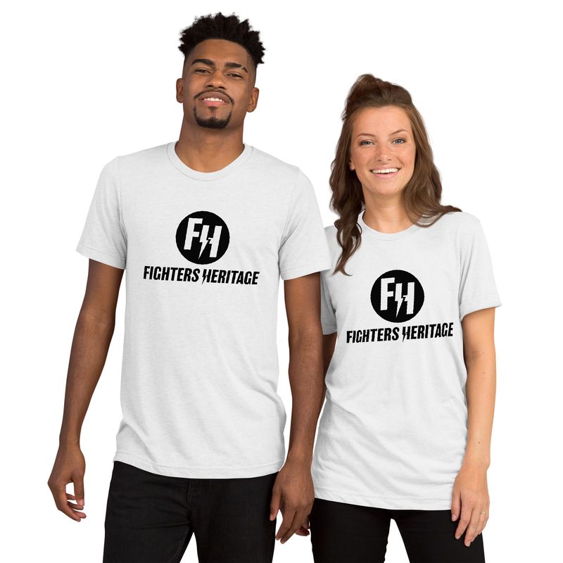 Fighters Heritage &quot;Brand&quot; Unisex Short Sleeve T-shirt-White