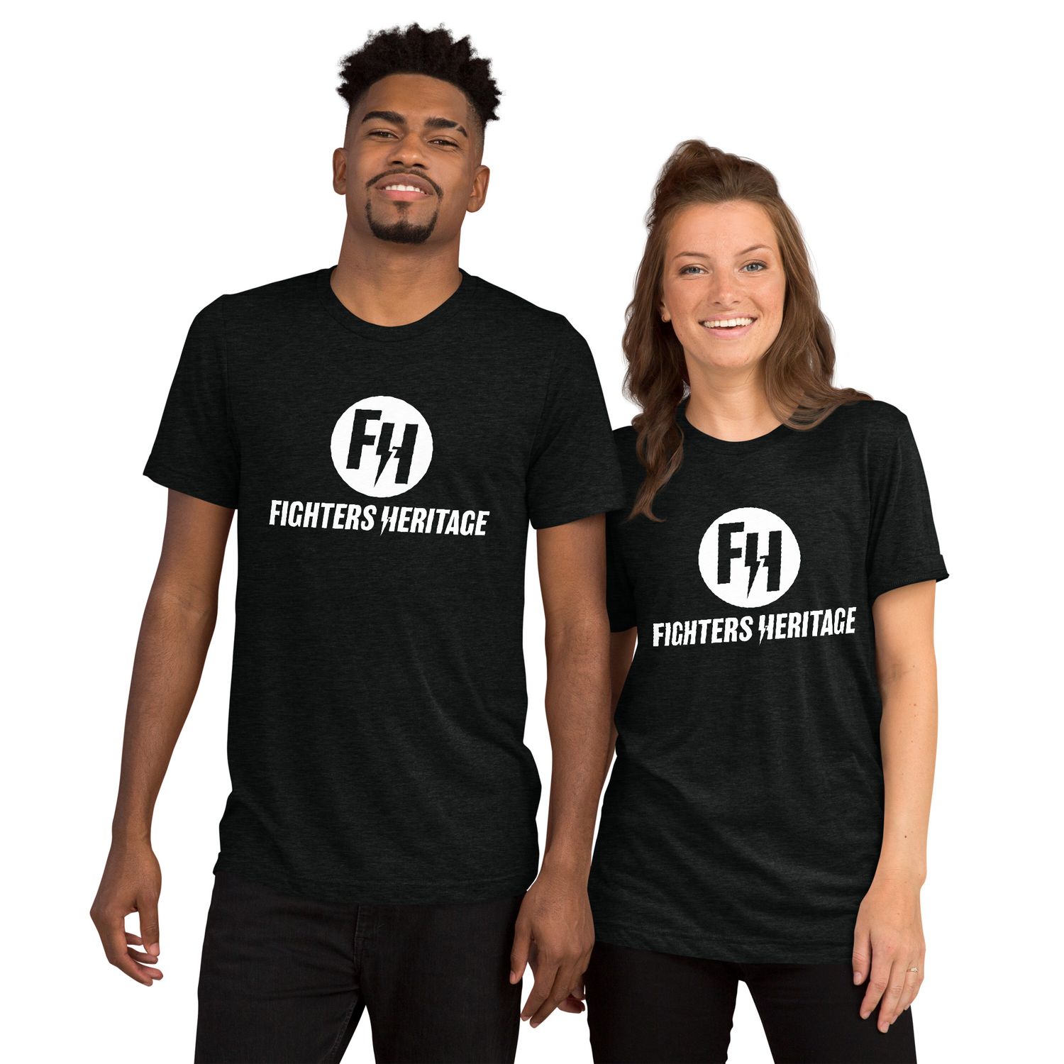 Fighters Heritage &quot;Brand&quot; Unisex Short Sleeve T-shirt-Black