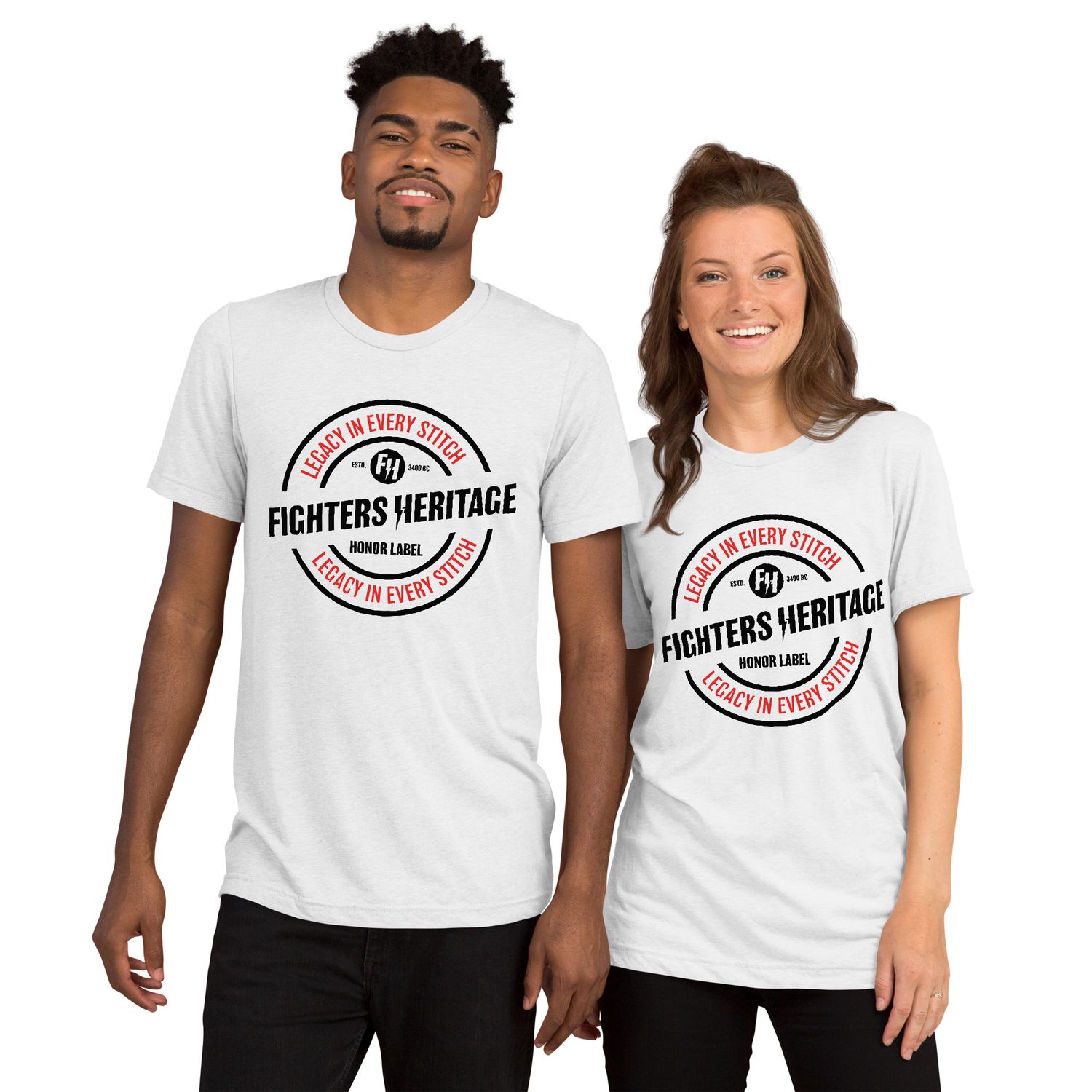 Fighters Heritage &quot;Legacy&quot; Unisex Short Sleeve T-shirt-White