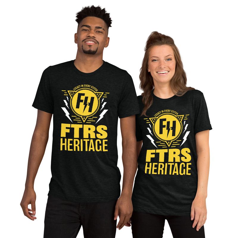 Fighters Heritage &quot;Bolts&quot; Unisex Short Sleeve T-shirt-Black
