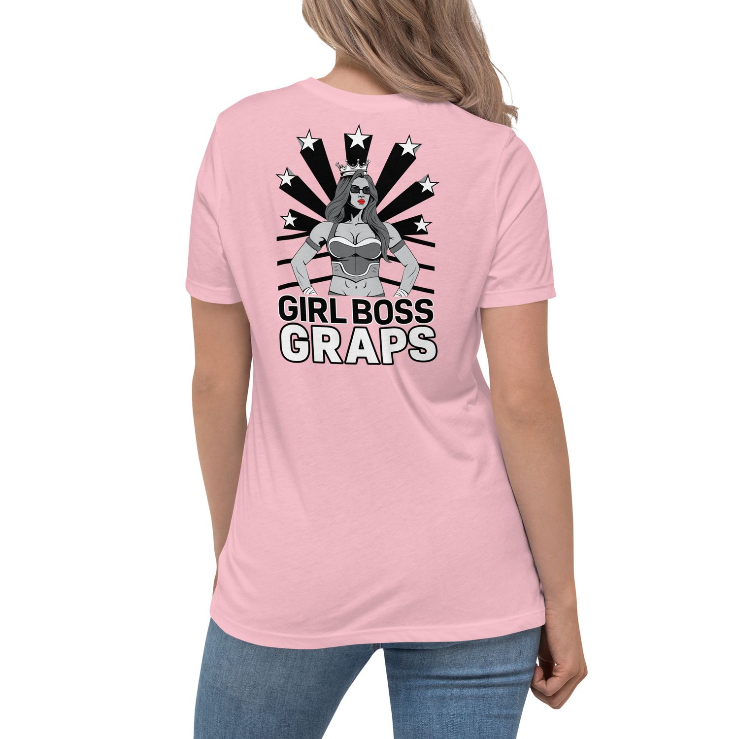 Fighters Heritage &quot;Girl Boss Graps&quot; Relaxed T-Shirt-Pink