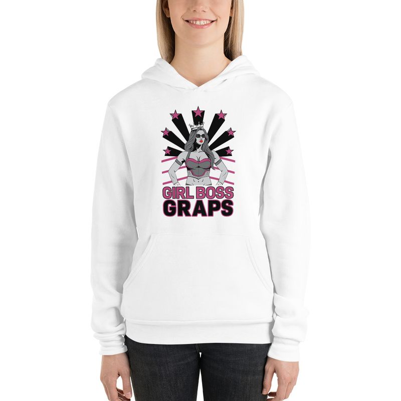 Fighters Heritage &quot;Girl Boss Graps&quot; Womens Hoodie-White