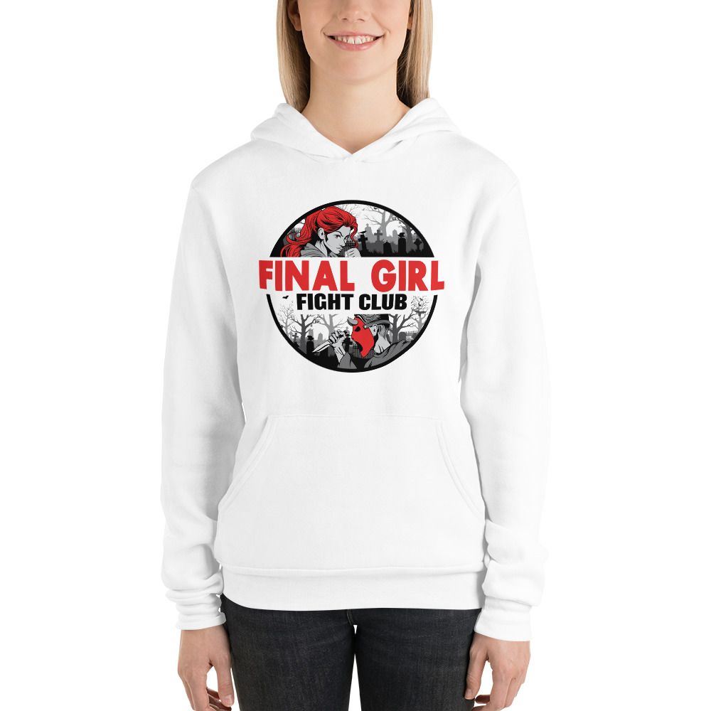 Fighters Heritage &quot;Final Girl Fight Club&quot; Womens Hoodie-White