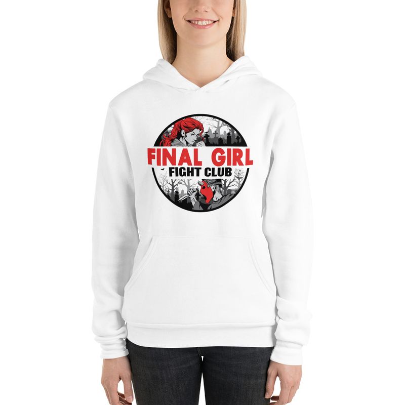 Fighters Heritage &quot;Final Girl Fight Club&quot; Womens Hoodie-White