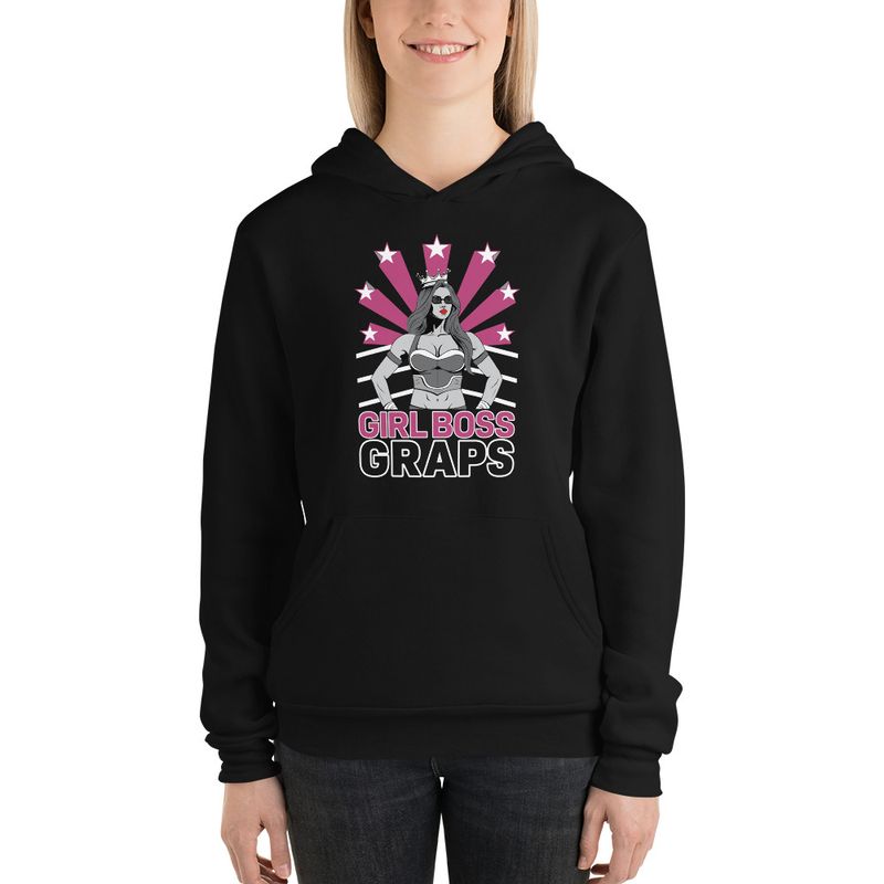Fighters Heritage &quot;Girl Boss Graps&quot; Womens Hoodie-Black