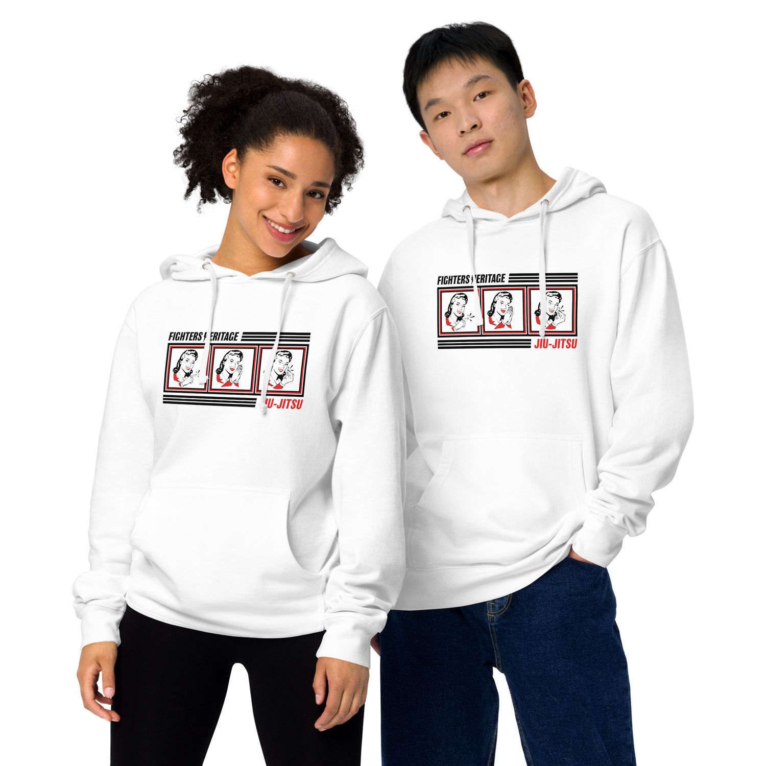 Fighters Heritage &quot;Jiu-Jitsu&quot; Unisex Midweight Hoodie