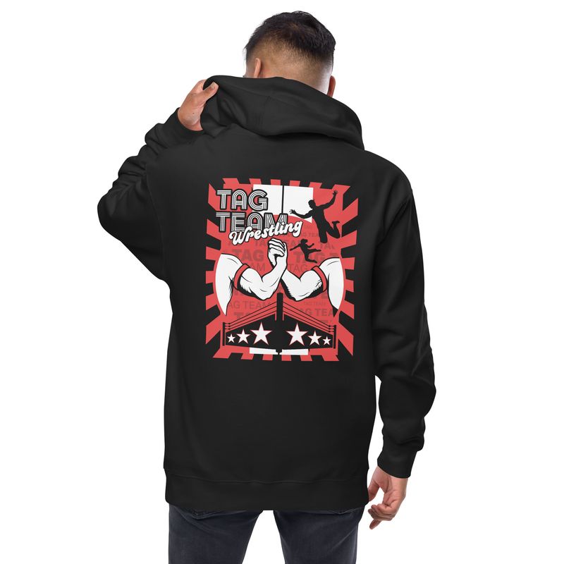 Fighters Heritage &quot;Tag-Team Wrestling&quot; Unisex Midweight Zip-Up Hoodie