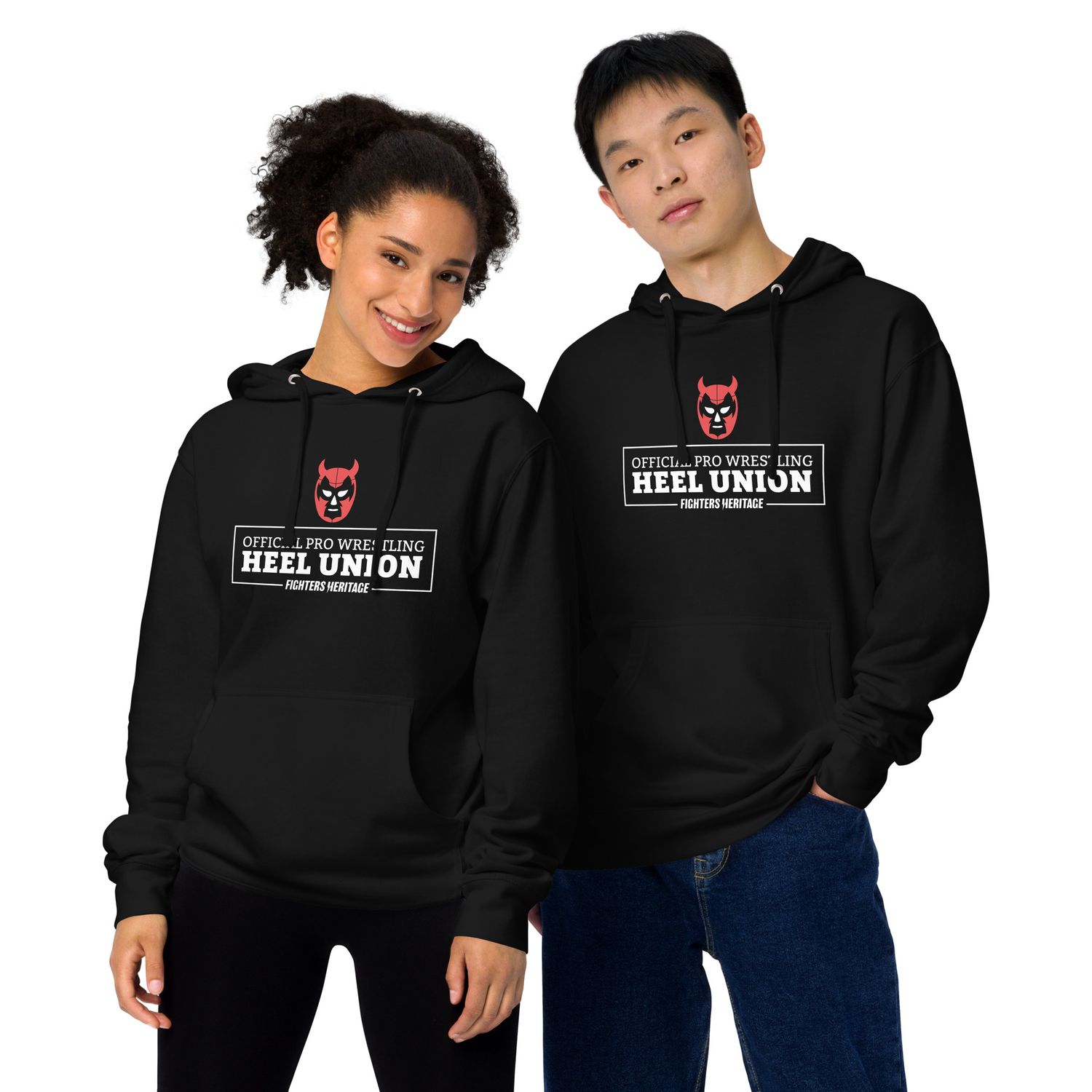 Fighters Heritage &quot;Official Pro-Wrestling Heel Union&quot; Unisex Midweight Hoodie