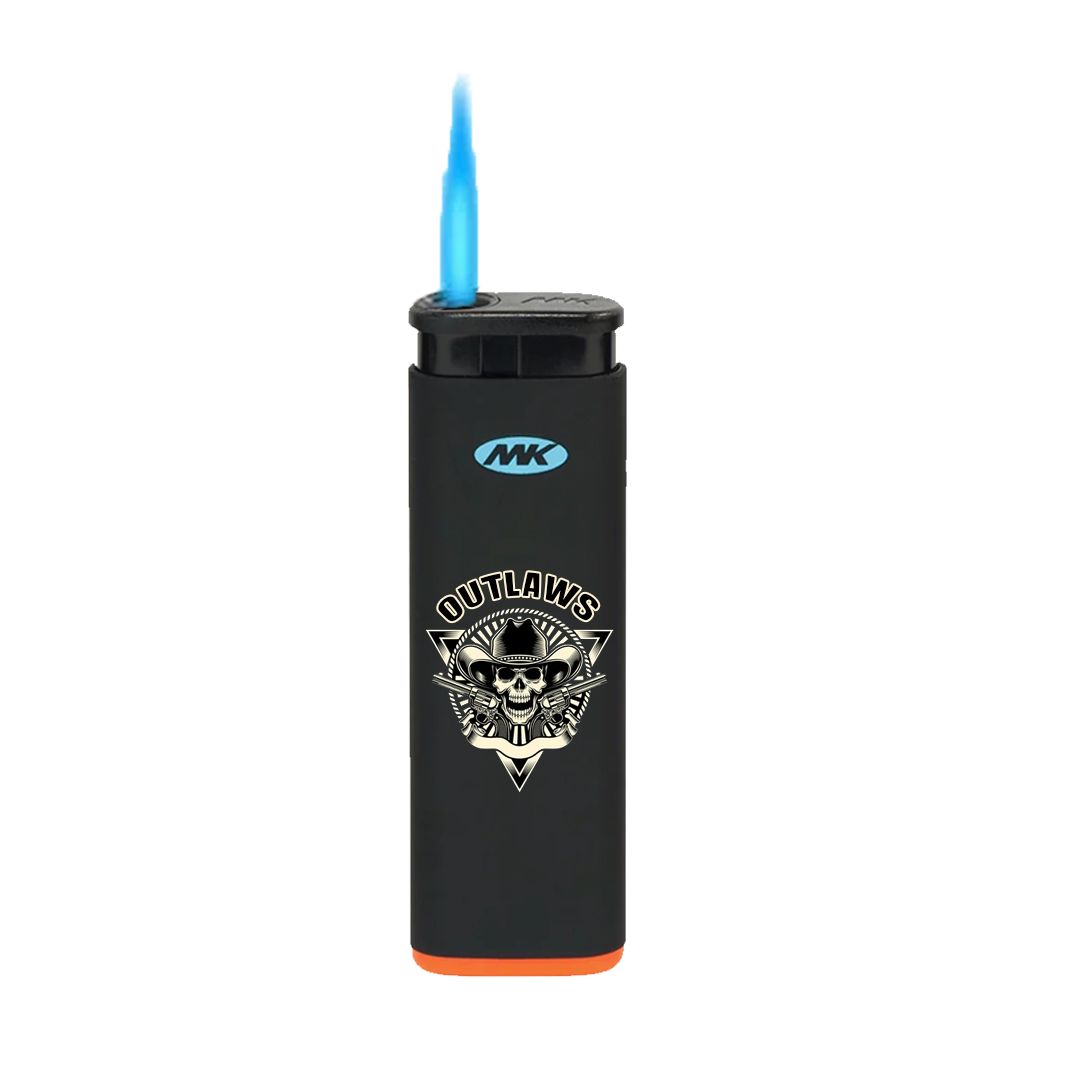 50 CUSTOM PRINTED MK® JET LIGHTERS, STYLE: MK JET BLACK