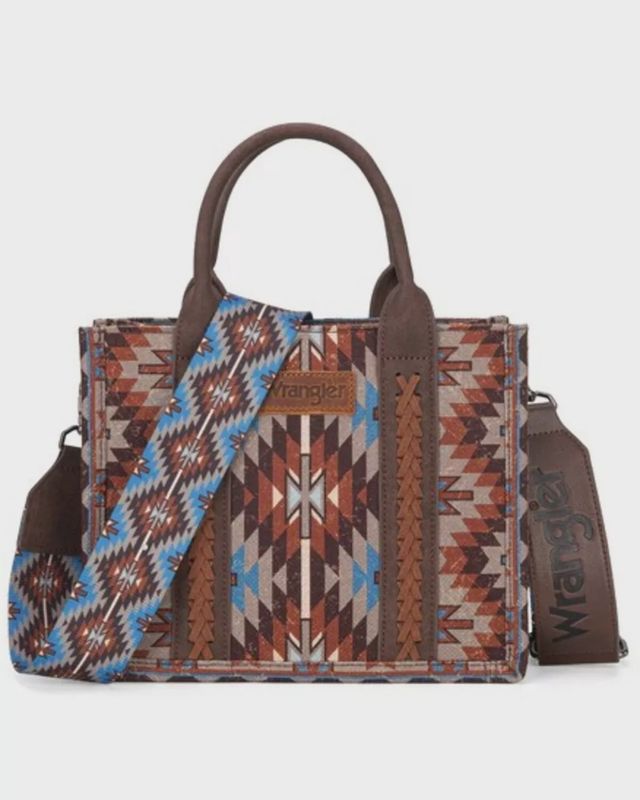 Wrangler Women&#39;s Southwestern Print Canvas Crossbody Bag - WG2213-8120S CF