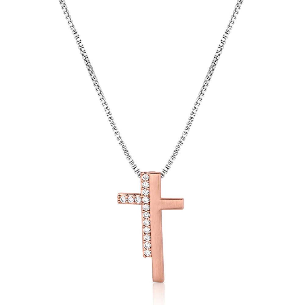 NC6229 Faithful Sunrise Cross Necklace