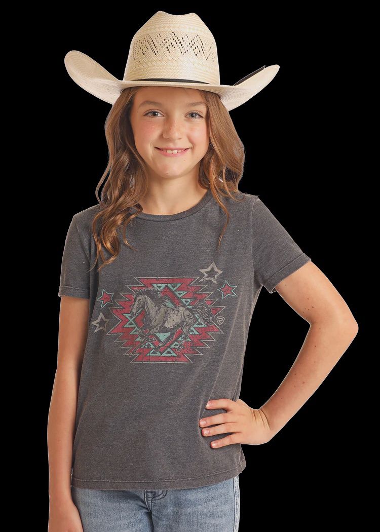Girls&#39; Aztec Horse Graphic T-Shirt