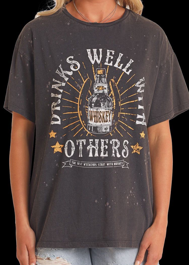 Drinks Well With Others Oversized Tee