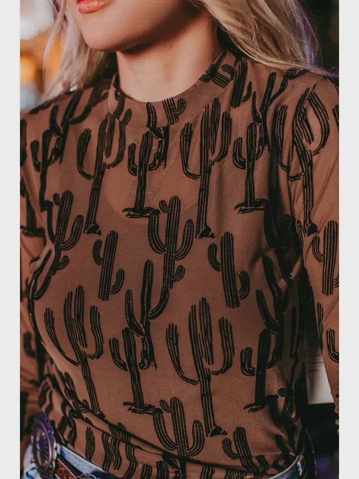 MK536 All About Cactus 3D Print Mesh Top