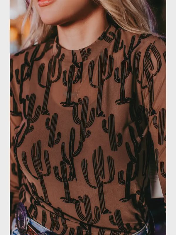 MK536 All About Cactus 3D Print Mesh Top