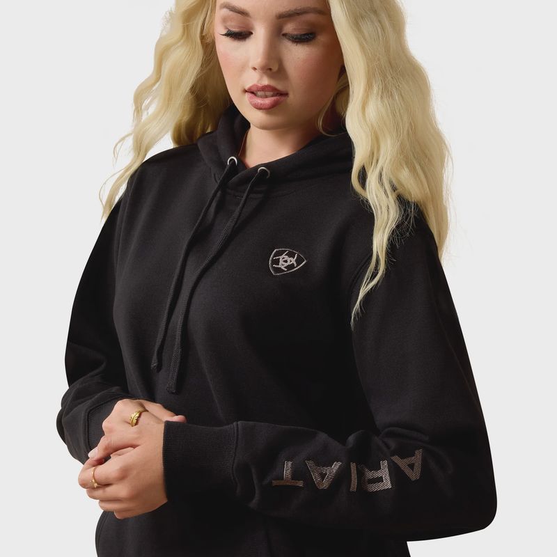 10063145 WMS BLK HOODIE LOGO