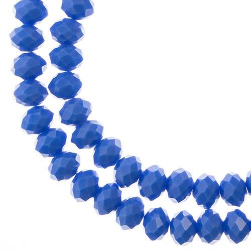 Crystal Lane Rondelle 2Strand 7in 6x8mm- Opaque Dark Sapphire 90107-47