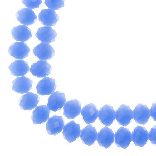 Crystal Lane Rondelle 2Strand 7in 6x8mm- Opaque Dark Periwinkle 90104-38