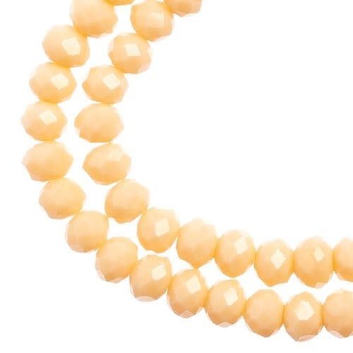 Crystal Lane Rondelle 2Strand 7in 4x6mm- Opaque Cream 90103-11